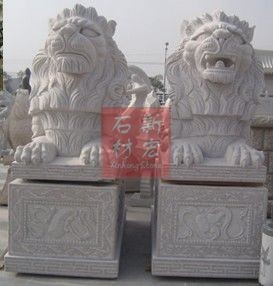 供应石雕港币狮-银行石狮